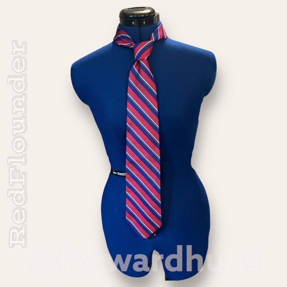 Brooks Brothers Makers Pure Silk Striped Necktie - Red, White, and Blue